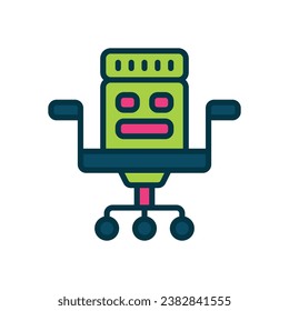 office chair fille color icon. vector icon for your website, mobile, presentation, and logo design.