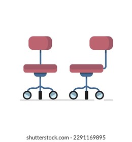 Office Chair Flat Design, For element website and Flyer. This is a simple design made form shape