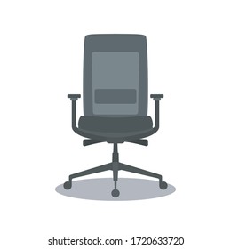 Office chair flat design icon isolated on white