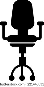 Office chair flat design Vector icon isolated on white.eps