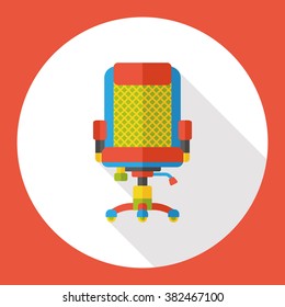 office chair flat icon
