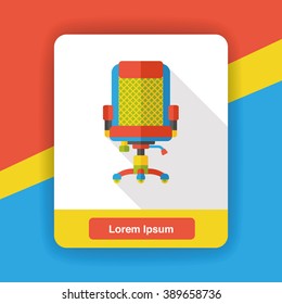 office chair flat icon