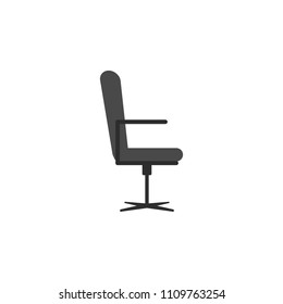 office chair flat icon. Element of furniture colored icon for mobile concept and web apps. Detailed office chair flat icon can be used for web and mobile. Premium icon on white background