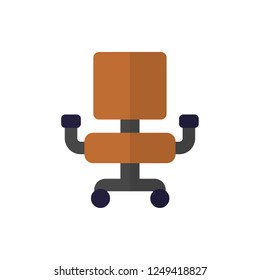 office chair flat vector icon