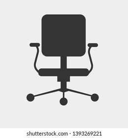 Office chair flat vector icon 