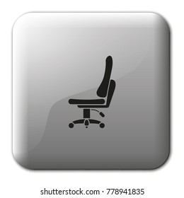 Office chair flat vector icon.