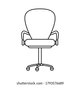 office chair forniture isolated icon vector illustration design