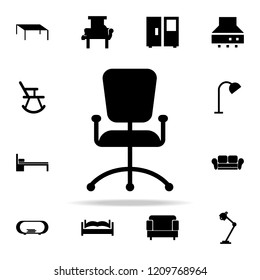 office chair glyph icon. Furniture icons universal set for web and mobile