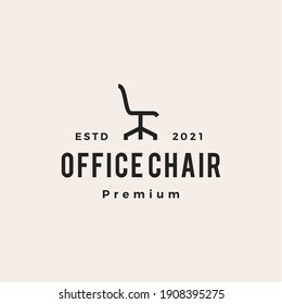 office chair hipster vintage logo vector icon illustration