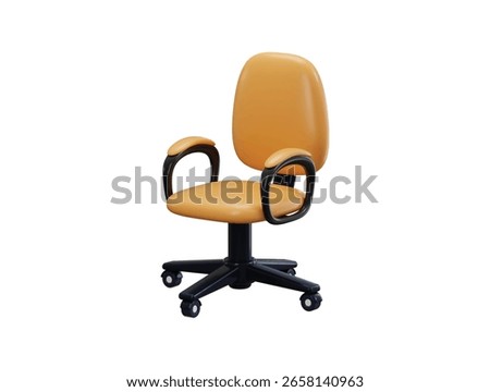 Office chair icon 3d render concept of Office interior, study interior chair icon vector illustration