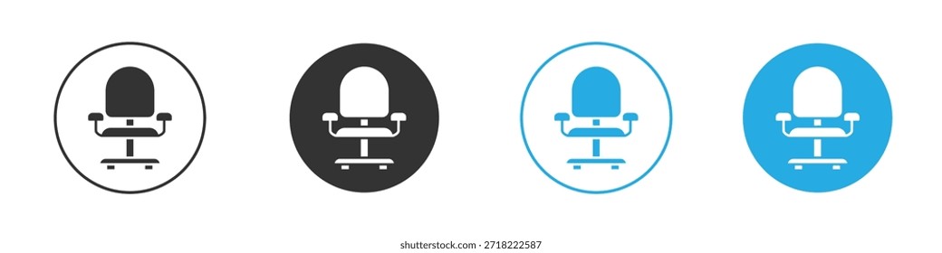 Ícone da cadeira do Office para design de aplicativo e Web. Ilustração de elemento simples.