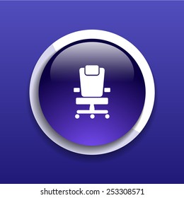 Office chair icon business vector seat  shape equipment