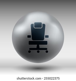 Office chair icon business vector seat  shape equipment