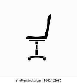 Office Chair Icon. Businessman Furnishings Symbol - Vector.
