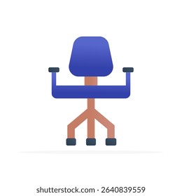 office chair icon, colored flat vector. modern and minimalist design.