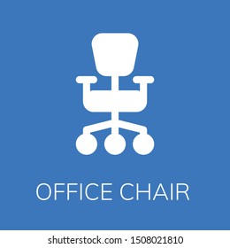  Office chair icon. Editable  Office chair icon for web or mobile.