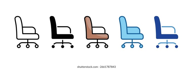 Bürostuhl-Icon-Element für Design
