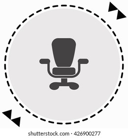 Office chair icon Flat Design. Isolated Illustration.