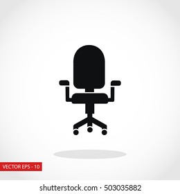 office chair icon, flat design best vector icon