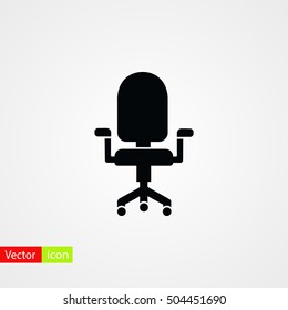 office chair icon, flat design best vector icon