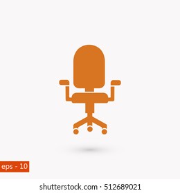 office chair icon, flat design best vector icon