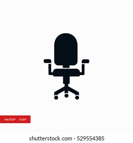 Office Chair Icon, Flat Design Best Vector Icon