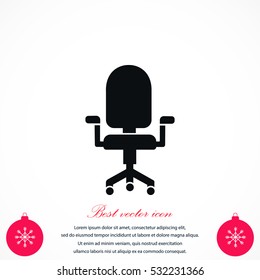 office chair icon, flat design best vector icon