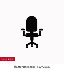 office chair icon, flat design best vector icon