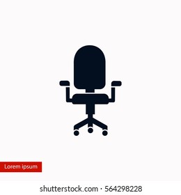 office chair icon, flat design best vector icon