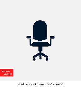 office chair icon, flat design best vector icon