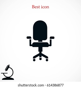 office chair icon, flat design best vector icon