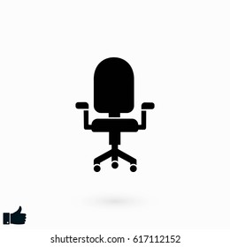 office chair icon, flat design best vector icon