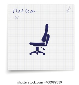 Office chair icon. Flat illustration. 
