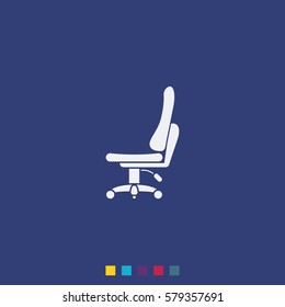 Office chair icon. Flat illustration.