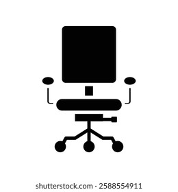 Office chair icon Flat vector set outline