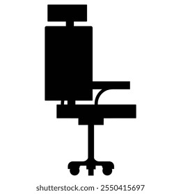 Office Chair Icon for Furniture and Workspace Design