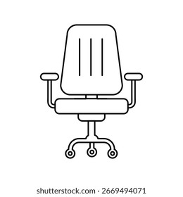 Ícone da cadeira de escritório Vetor plano isolado no esboço ilustração simples para web e app..eps