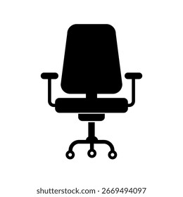 Icono de la silla de oficina Ilustración vectorial plana aislada para el Web y el App..eps