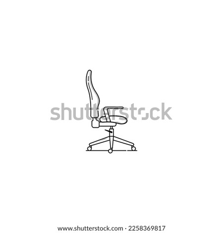 Office chair icon isolated vector graphics