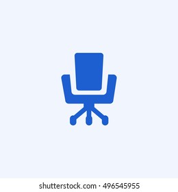Office chair icon, isolated, white background