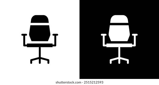 Office chair icon logo set vector