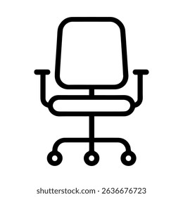Office chair icon on white background vector
Vector line icon office, work