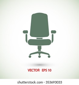 office chair icon. One of set web icons