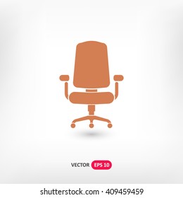 office chair icon. One of set web icons