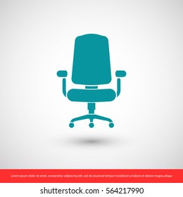 office chair icon. One of set web icons