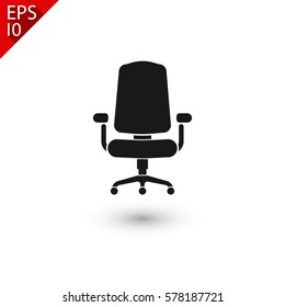 office chair icon. One of set web icons