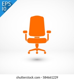 office chair icon. One of set web icons