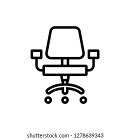 Office Chair Icon Outline Vector 