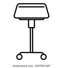 Office chair icon outline vector. Workspace sit. Spine position
