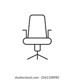 Office chair icon Outline vector line symbol